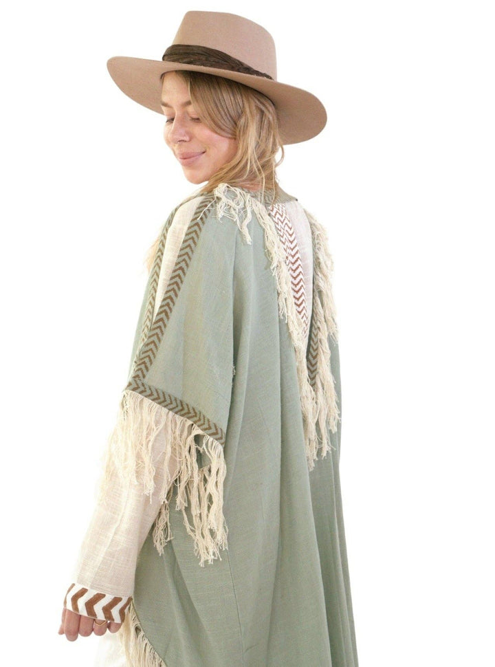 Organic Cotton Fringe Shrug