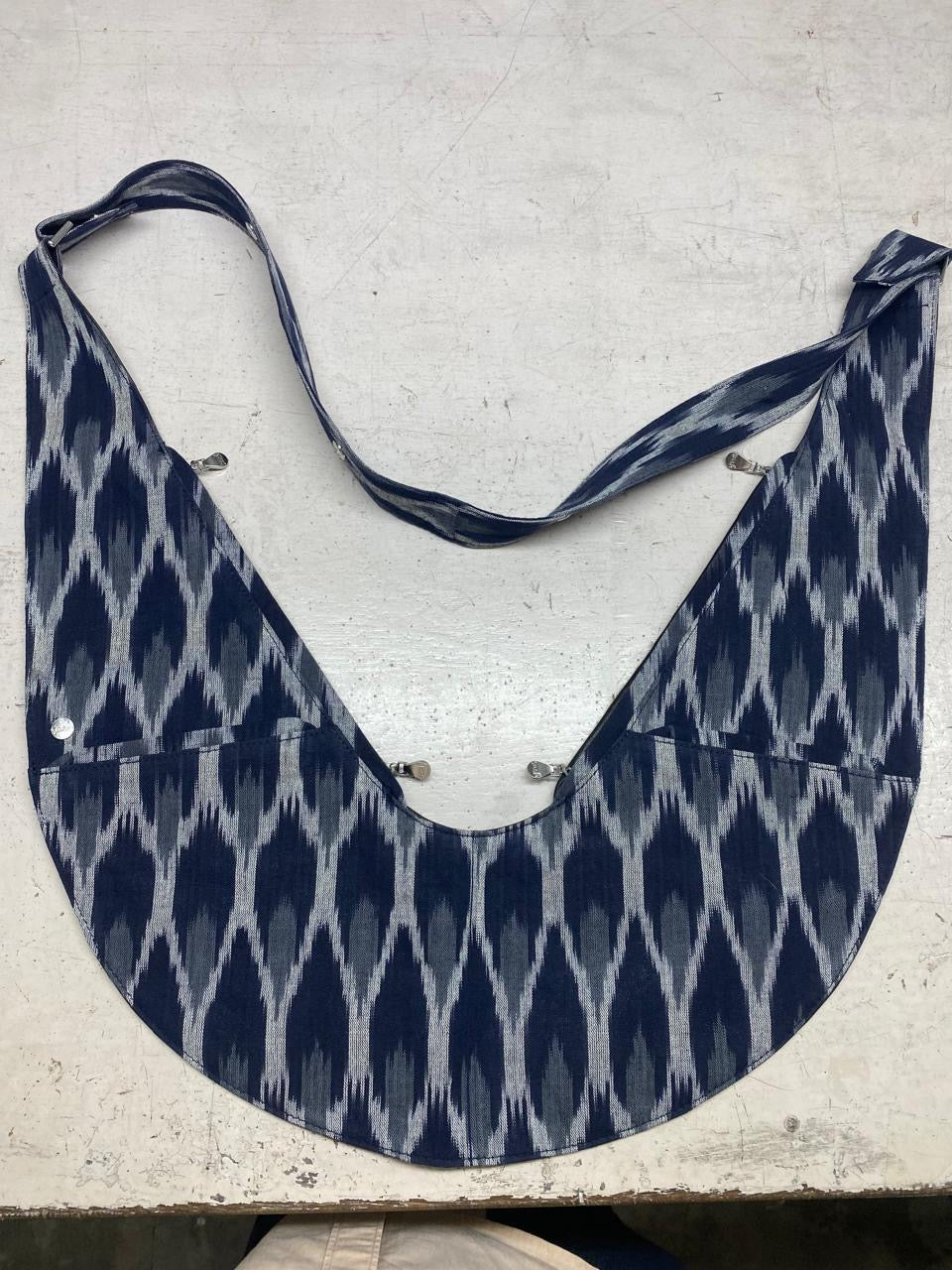 Kathleen Cotton Ikat Sash Bag w/Cloth