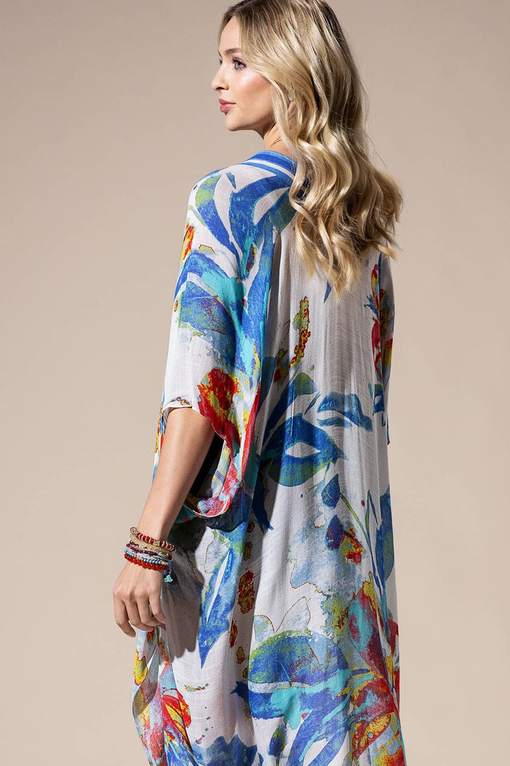 Azul Watercolor Kimono