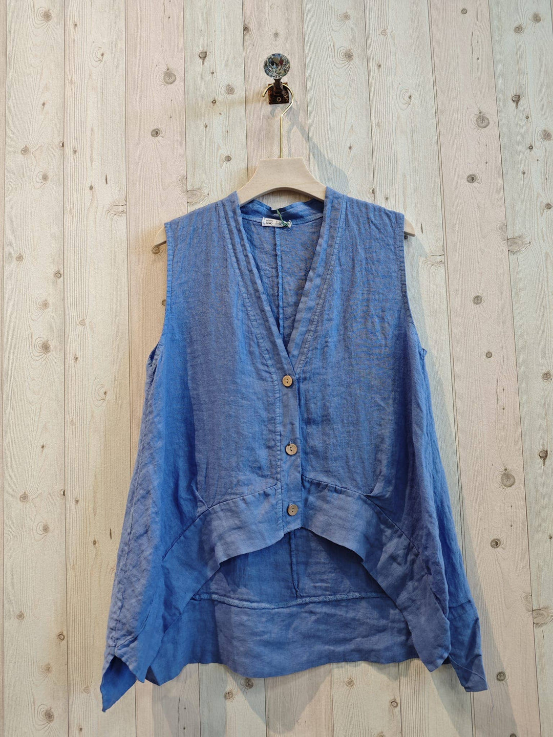 Sleeveless Linen Blouse