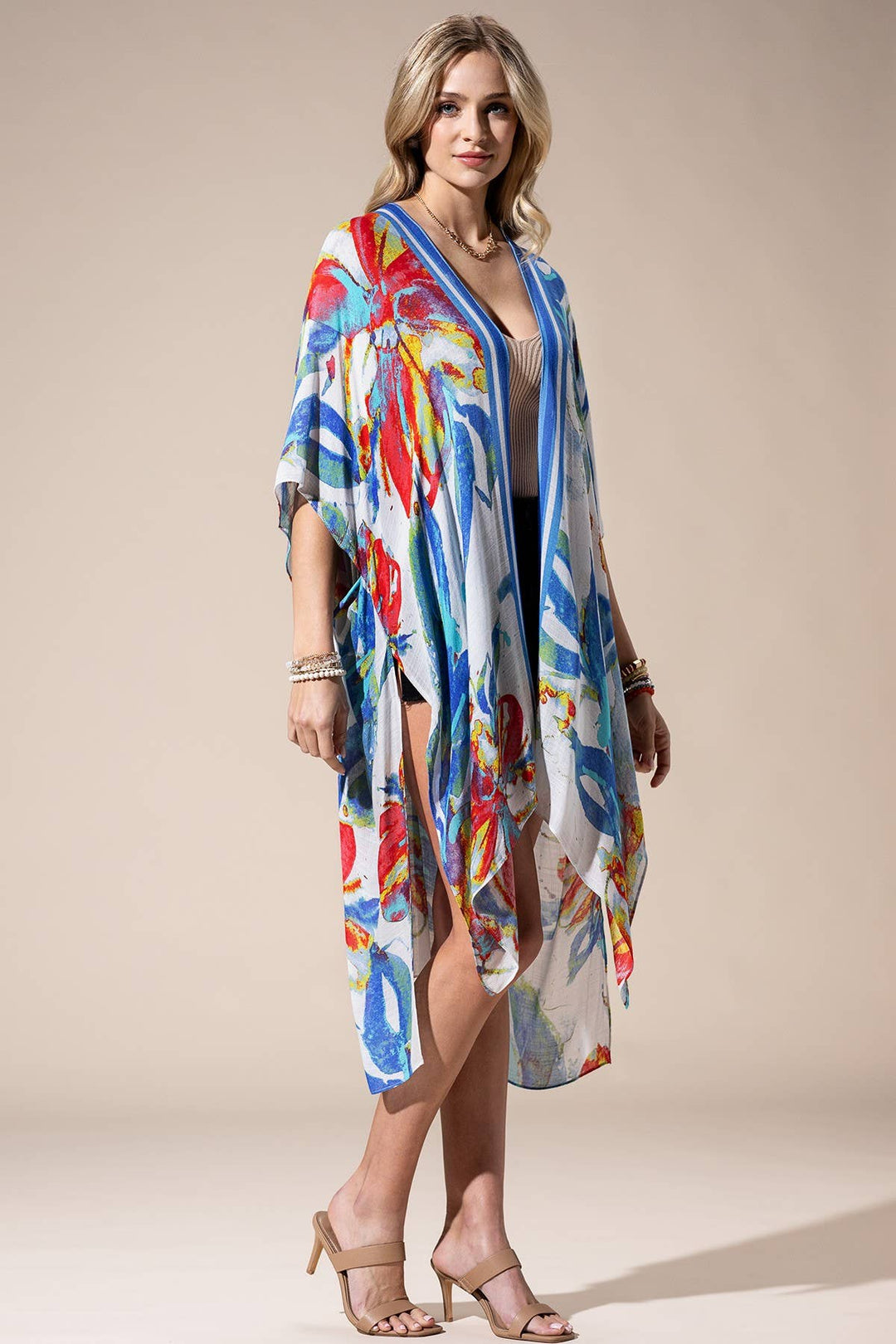 Azul Watercolor Kimono