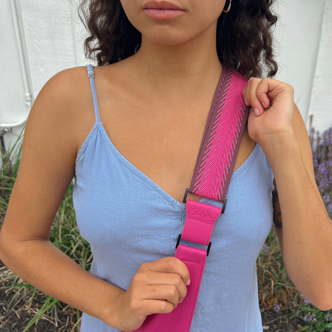 Star Pink and Fig Woven Strap