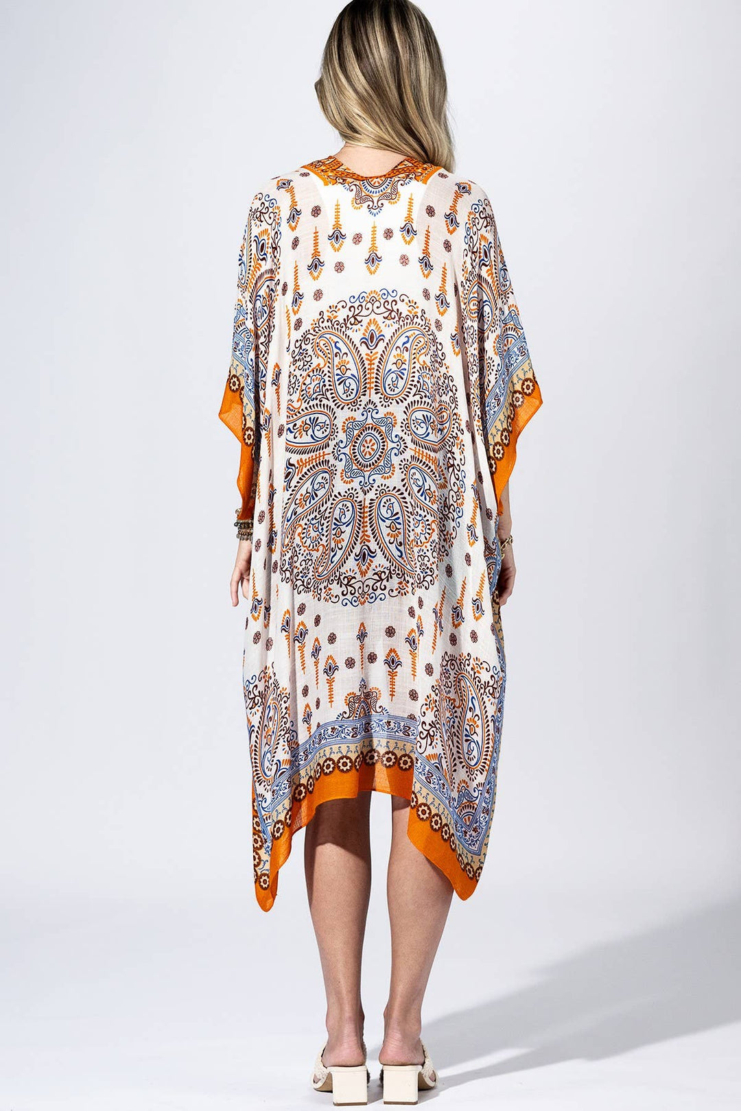 Orange Peel Paisley Kimono