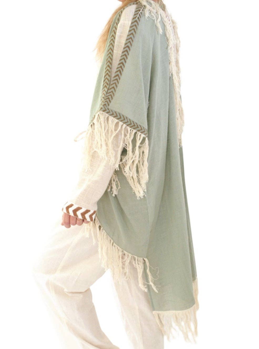 Organic Cotton Fringe Shrug