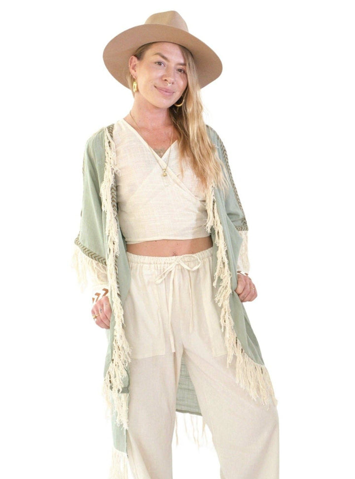 Organic Cotton Fringe Shrug