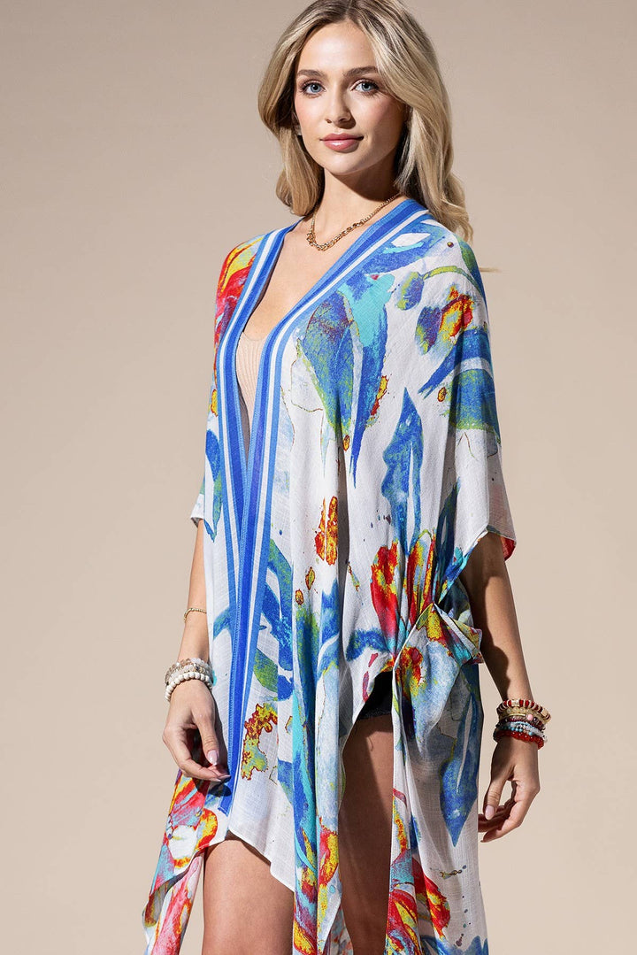 Azul Watercolor Kimono