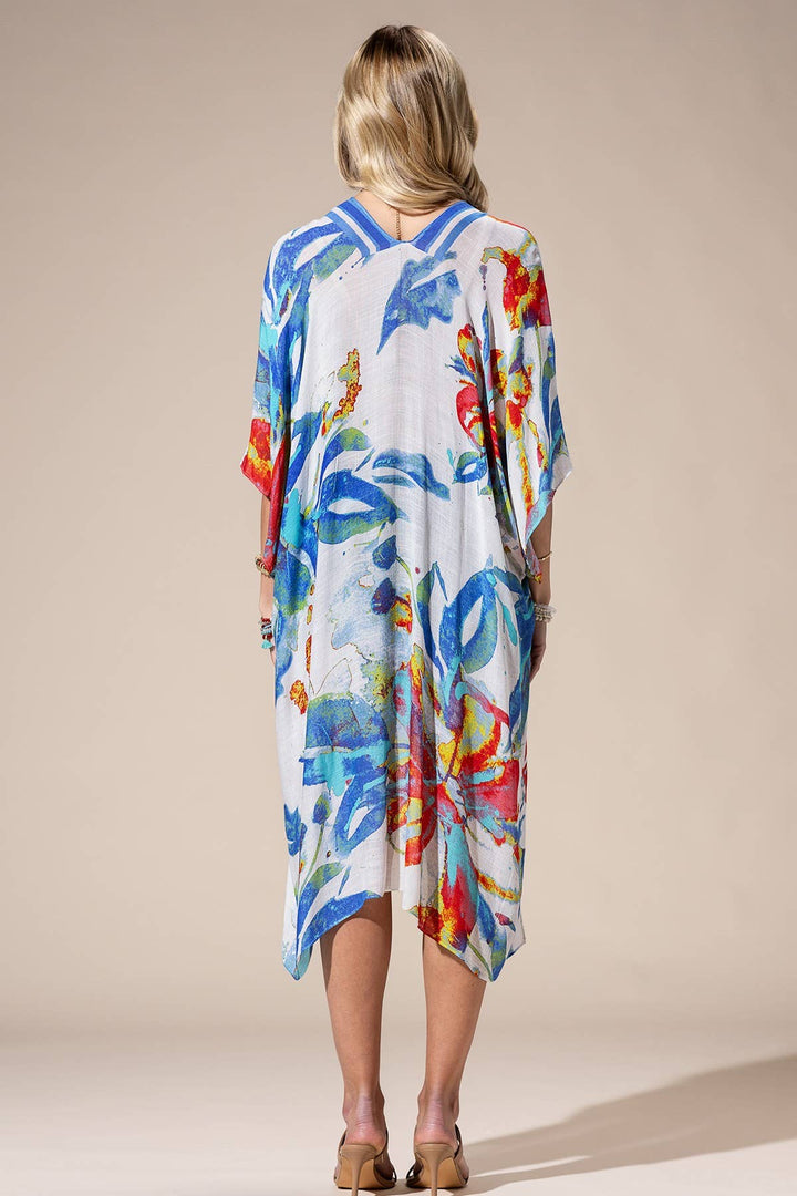 Azul Watercolor Kimono